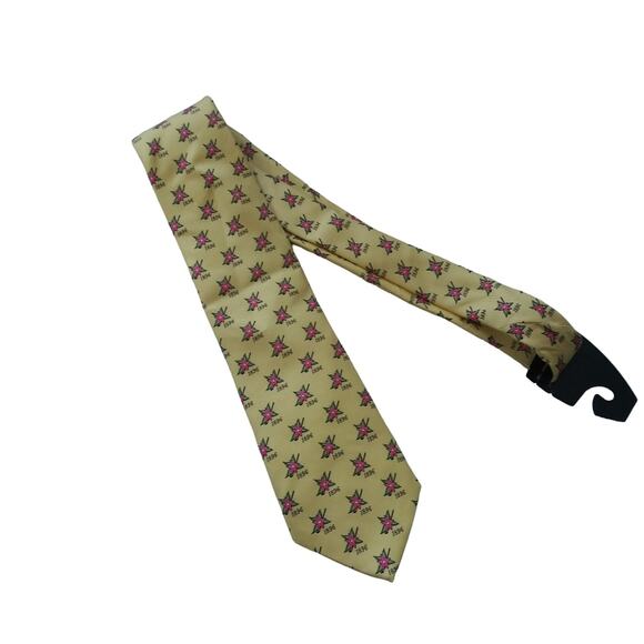 Vineyard Vines Golf Floral Stylish Silk Blue and Yellow Patterned Neckties - Picture 10 of 13